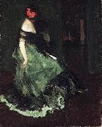 Charles Webster Hawthorne The Red Bow oil painting on canvas